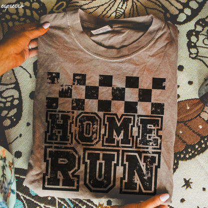 Home Run Checkered Tee *13 Colors (S-3X) Chloe Vs Tank The Boutique