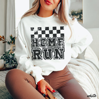 PRE-ORDER: Home Run Checkered Sweatshirt *6 Colors (S-3X) Chloe Vs Tank The Boutique