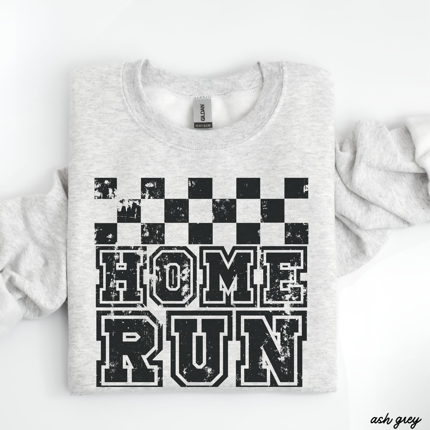 PRE-ORDER: Home Run Checkered Sweatshirt *6 Colors (S-3X) Chloe Vs Tank The Boutique