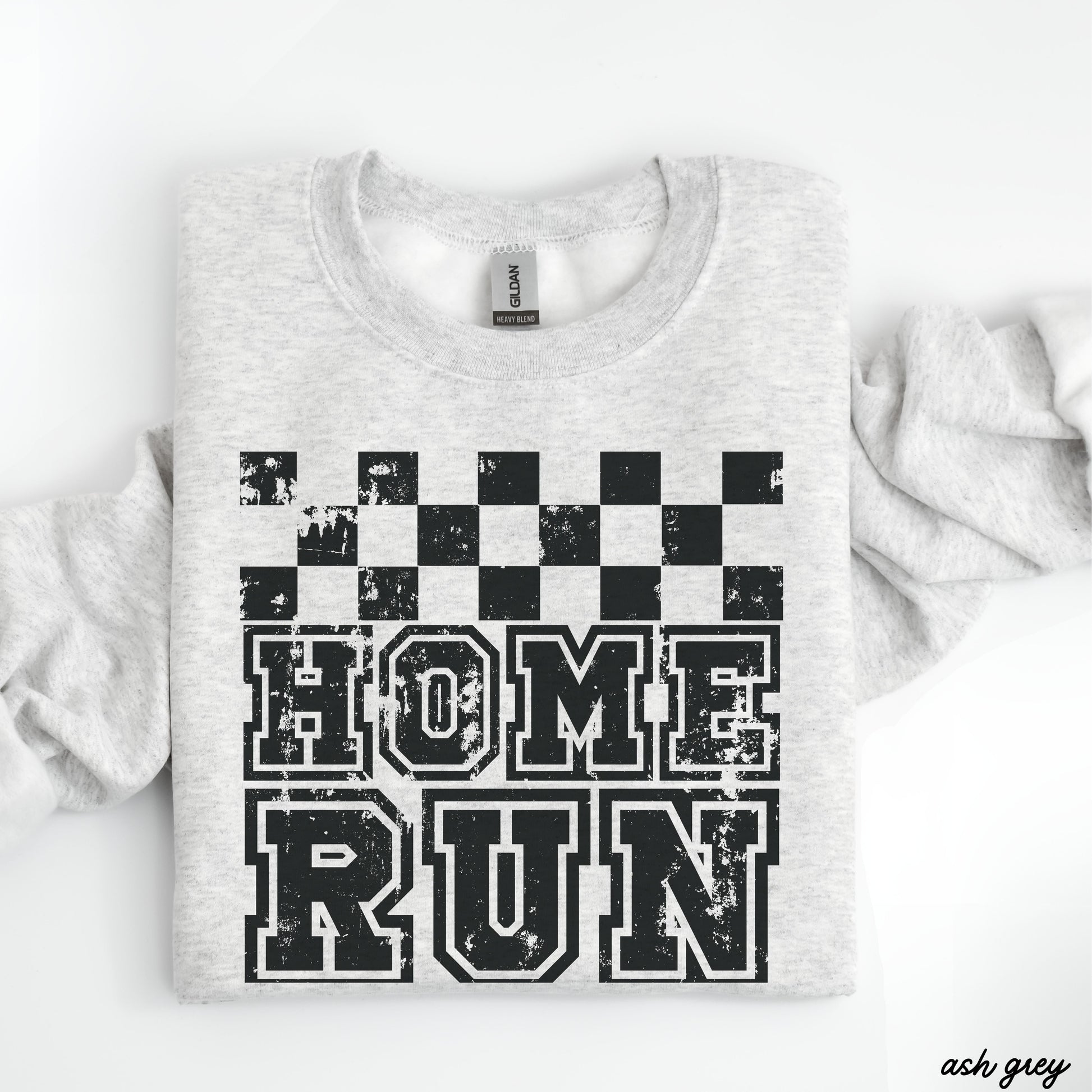 PRE-ORDER: Home Run Checkered Sweatshirt *6 Colors (S-3X) Chloe Vs Tank The Boutique