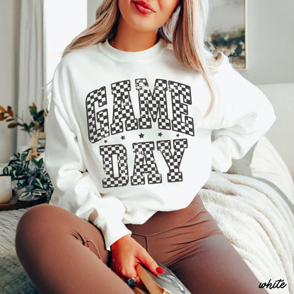 Game Day Checkered Sweatshirt *6 Colors (S-3X) Chloe Vs Tank The Boutique
