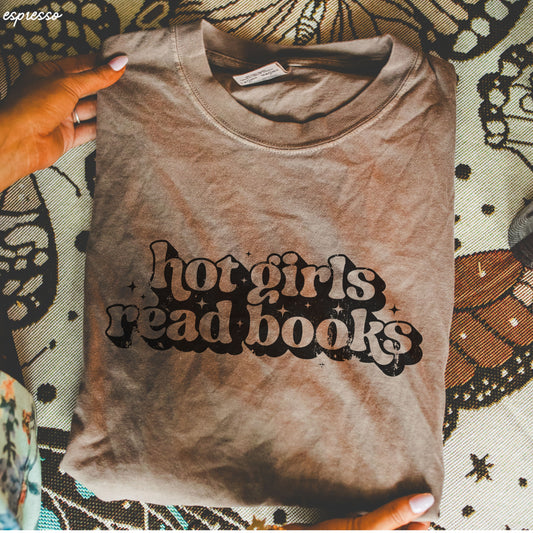 Pre-Order: Hot Girls Read Books Tee *11 Colors (S-3X) Chloe Vs Tank The Boutique