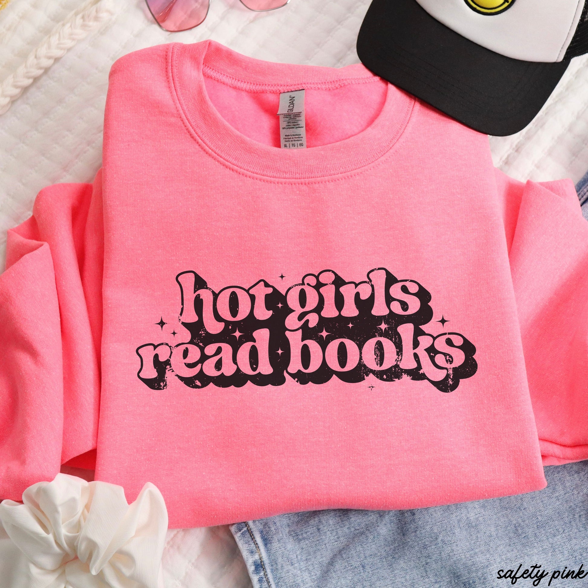 Pre-Order: Hot Girls Read Books Sweatshirt *6 Colors (S-3X) Chloe Vs Tank The Boutique