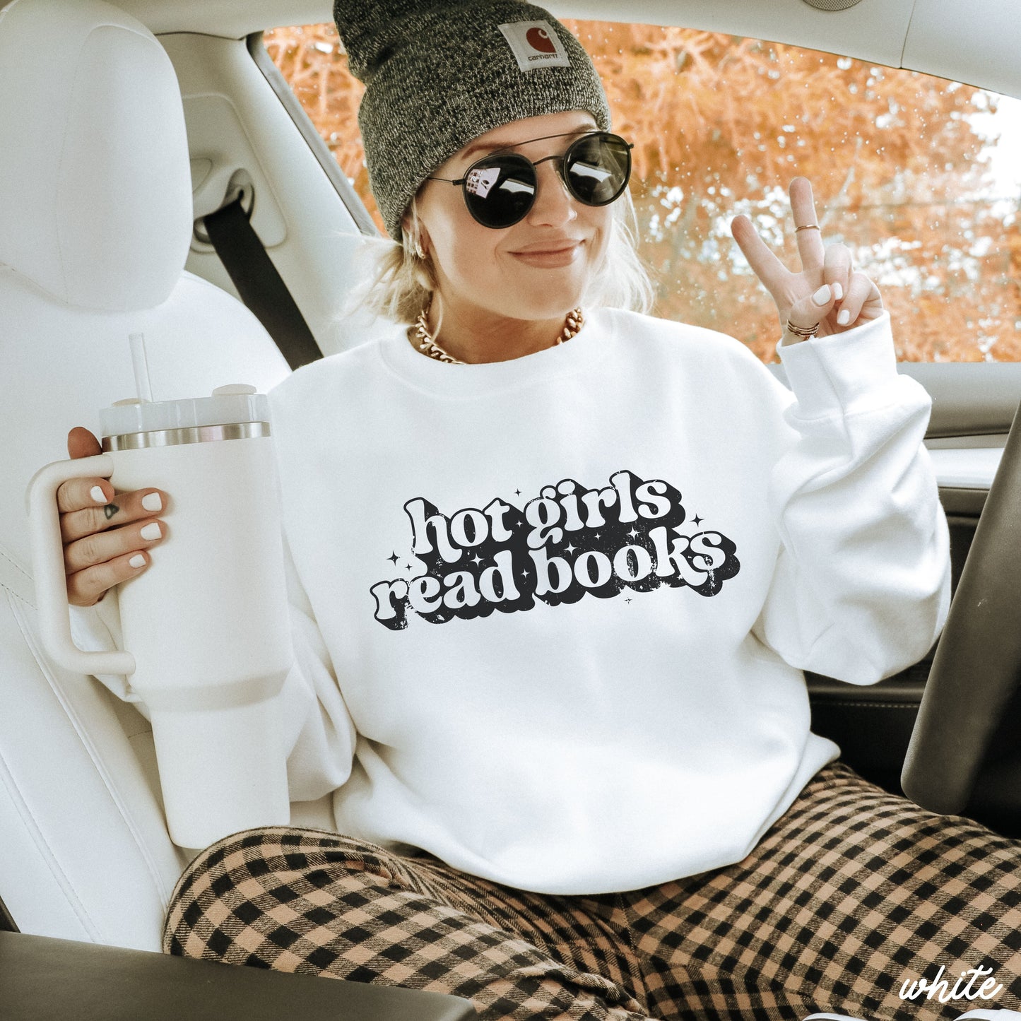 Pre-Order: Hot Girls Read Books Sweatshirt *6 Colors (S-3X) Chloe Vs Tank The Boutique