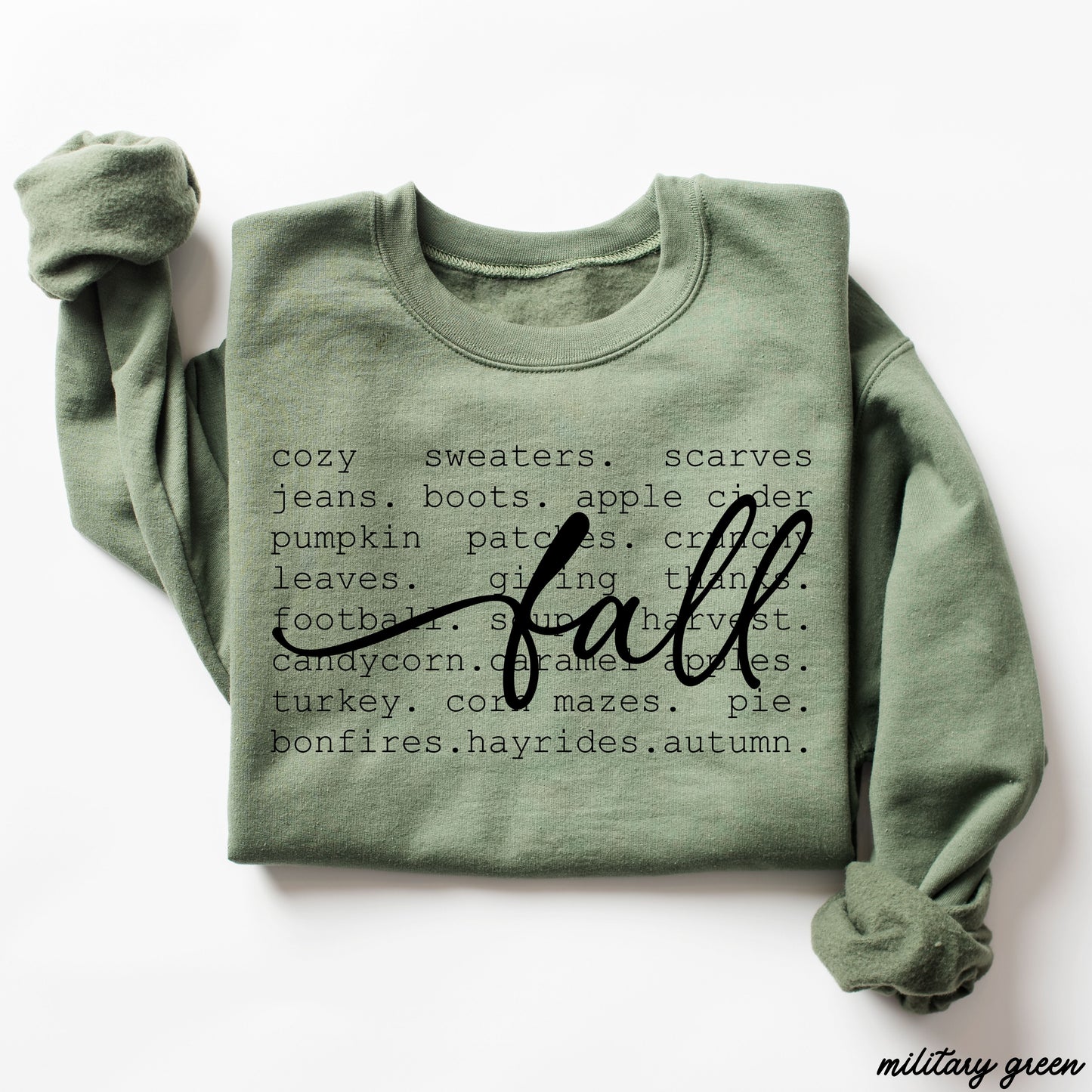 Fall Words Sweatshirt *5 Colors (S-3X) Chloe Vs Tank The Boutique