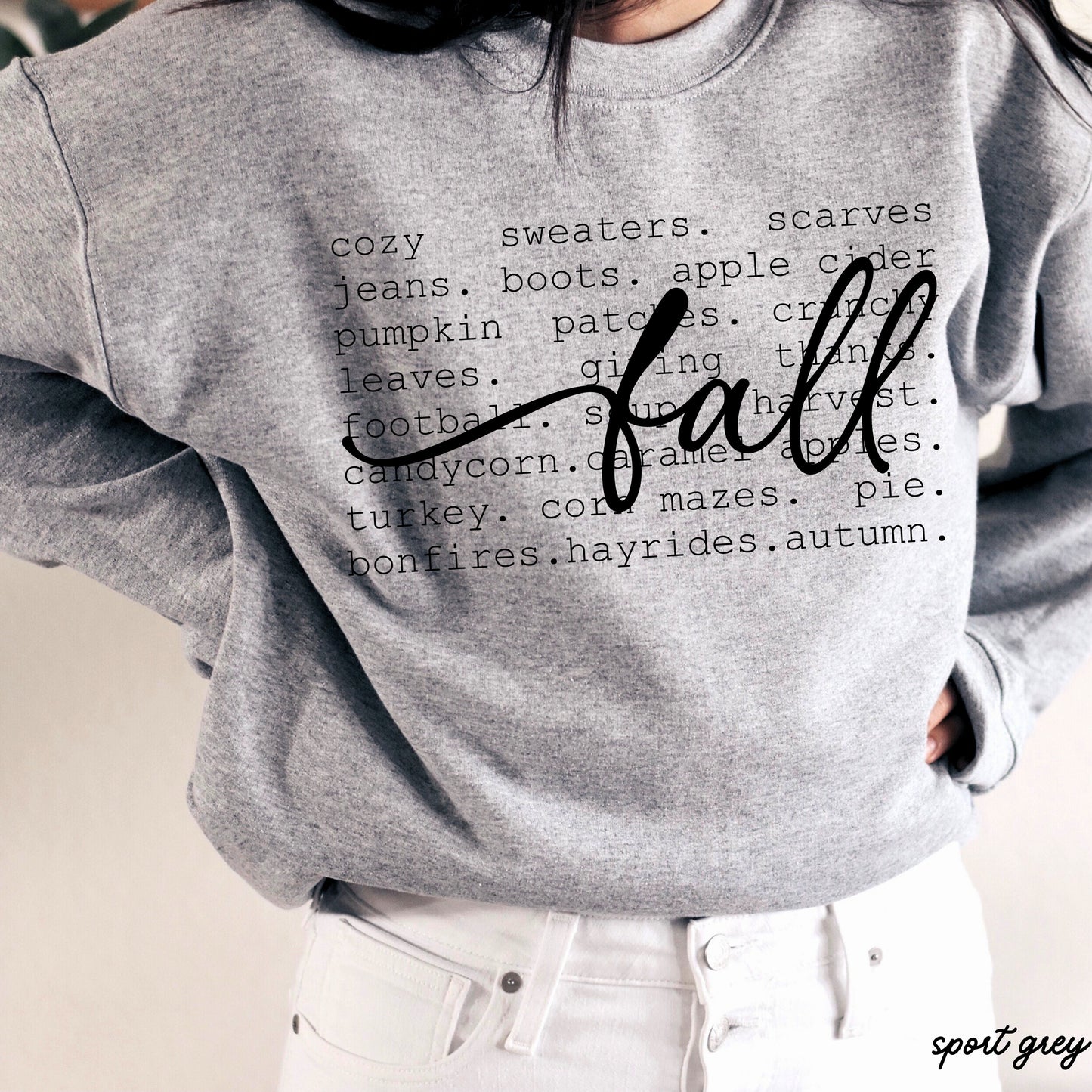 Fall Words Sweatshirt *5 Colors (S-3X) Chloe Vs Tank The Boutique