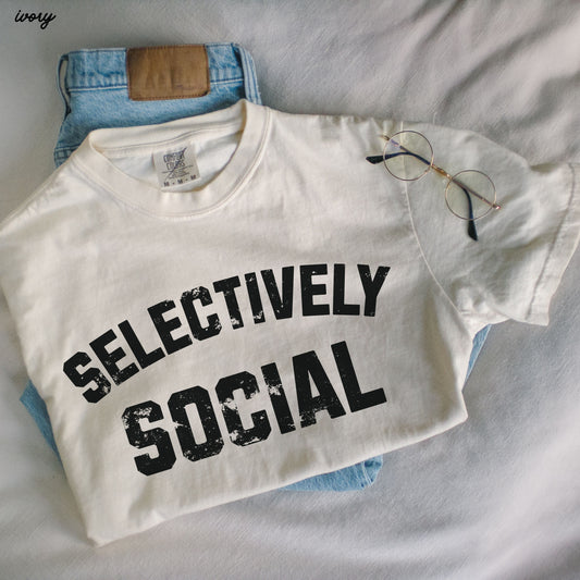 Selectively Social Tee *9 Colors (S-3X) Chloe Vs Tank The Boutique