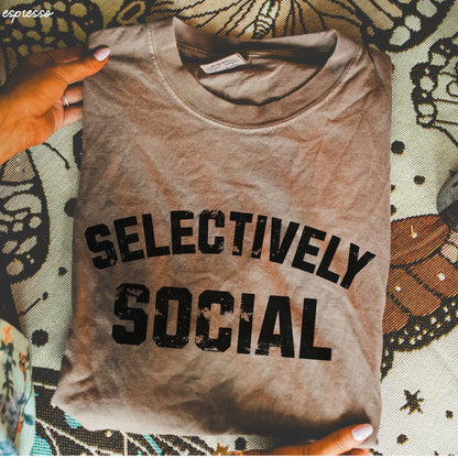 Selectively Social Tee *9 Colors (S-3X) Chloe Vs Tank The Boutique