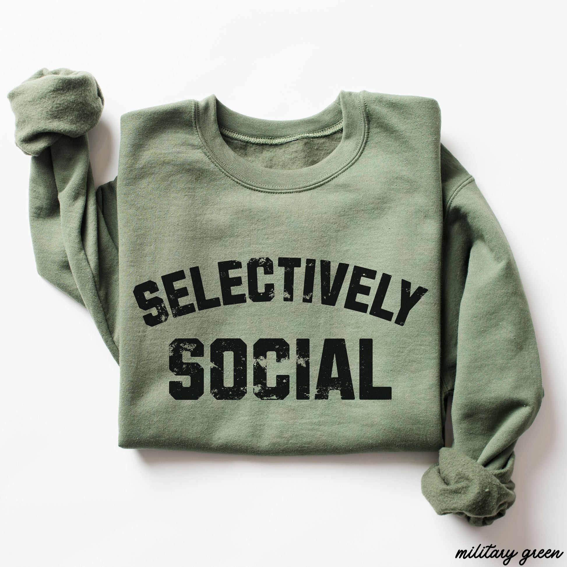 PRE-ORDER: Selectively Social Sweatshirt *7 Colors (S-3X) Chloe Vs Tank The Boutique