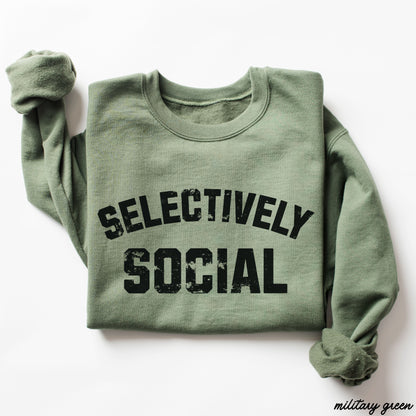 PRE-ORDER: Selectively Social Sweatshirt *7 Colors (S-3X) Chloe Vs Tank The Boutique