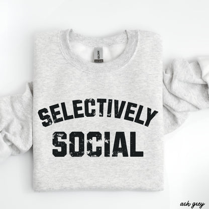 PRE-ORDER: Selectively Social Sweatshirt *7 Colors (S-3X) Chloe Vs Tank The Boutique