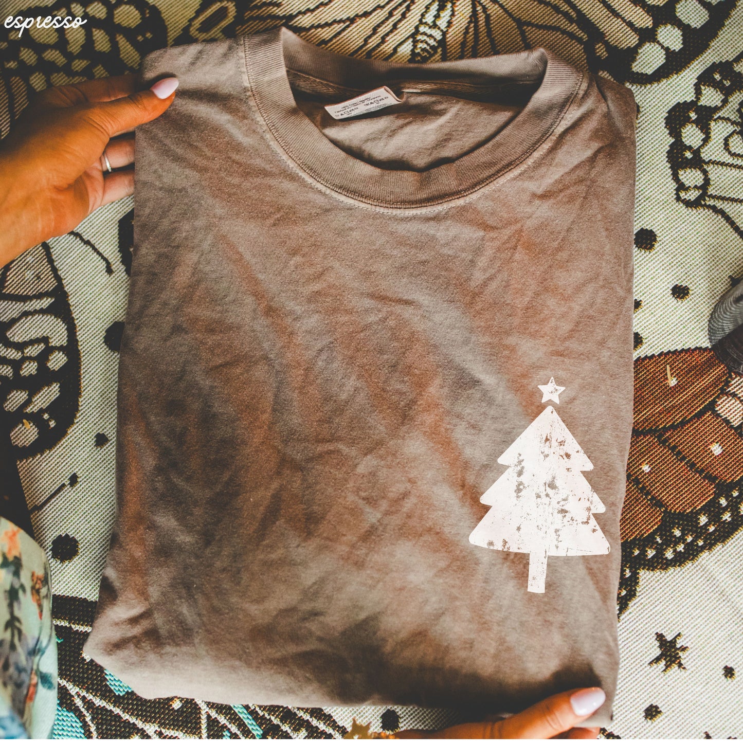 Xmas Tree Pocket Tee *7 Colors (S-3X) Chloe Vs Tank The Boutique