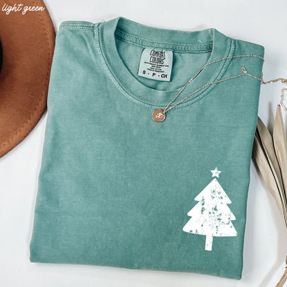 Xmas Tree Pocket Tee *7 Colors (S-3X) Chloe Vs Tank The Boutique