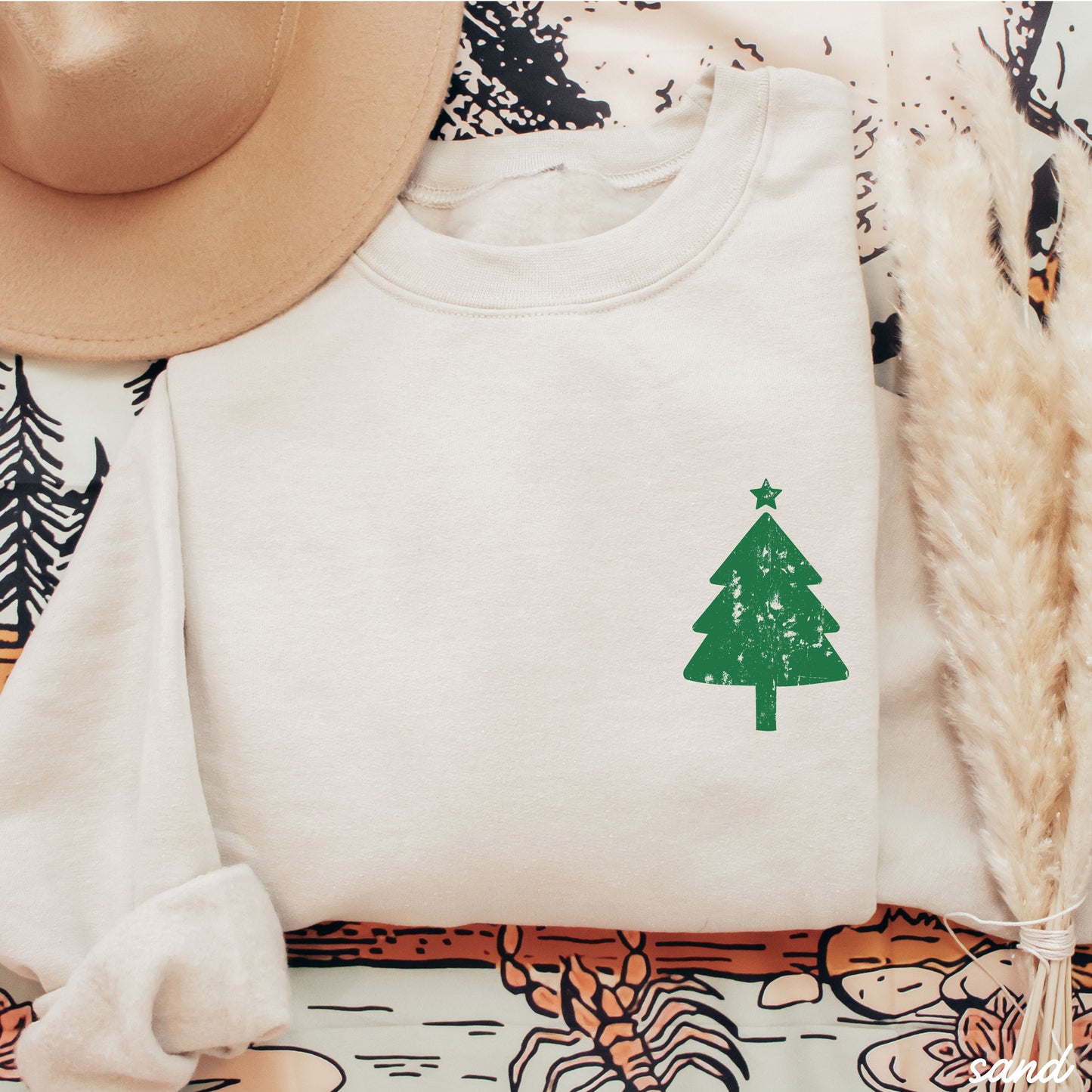 Xmas Tree Pocket Sweatshirt *6 Colors (S-3X) Chloe Vs Tank The Boutique
