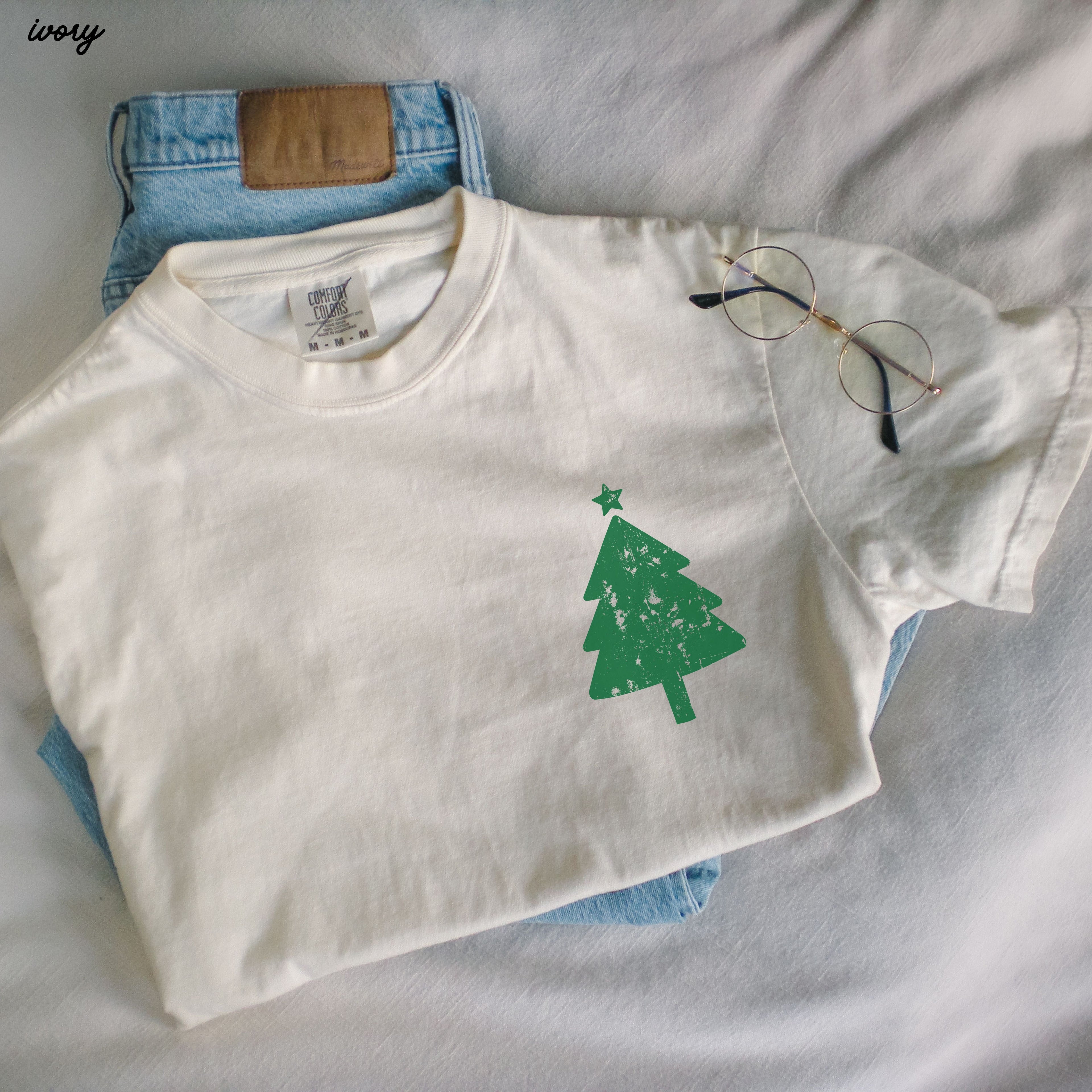 Xmas Tree Pocket Tee *7 Colors (S-3X) Chloe Vs Tank The Boutique