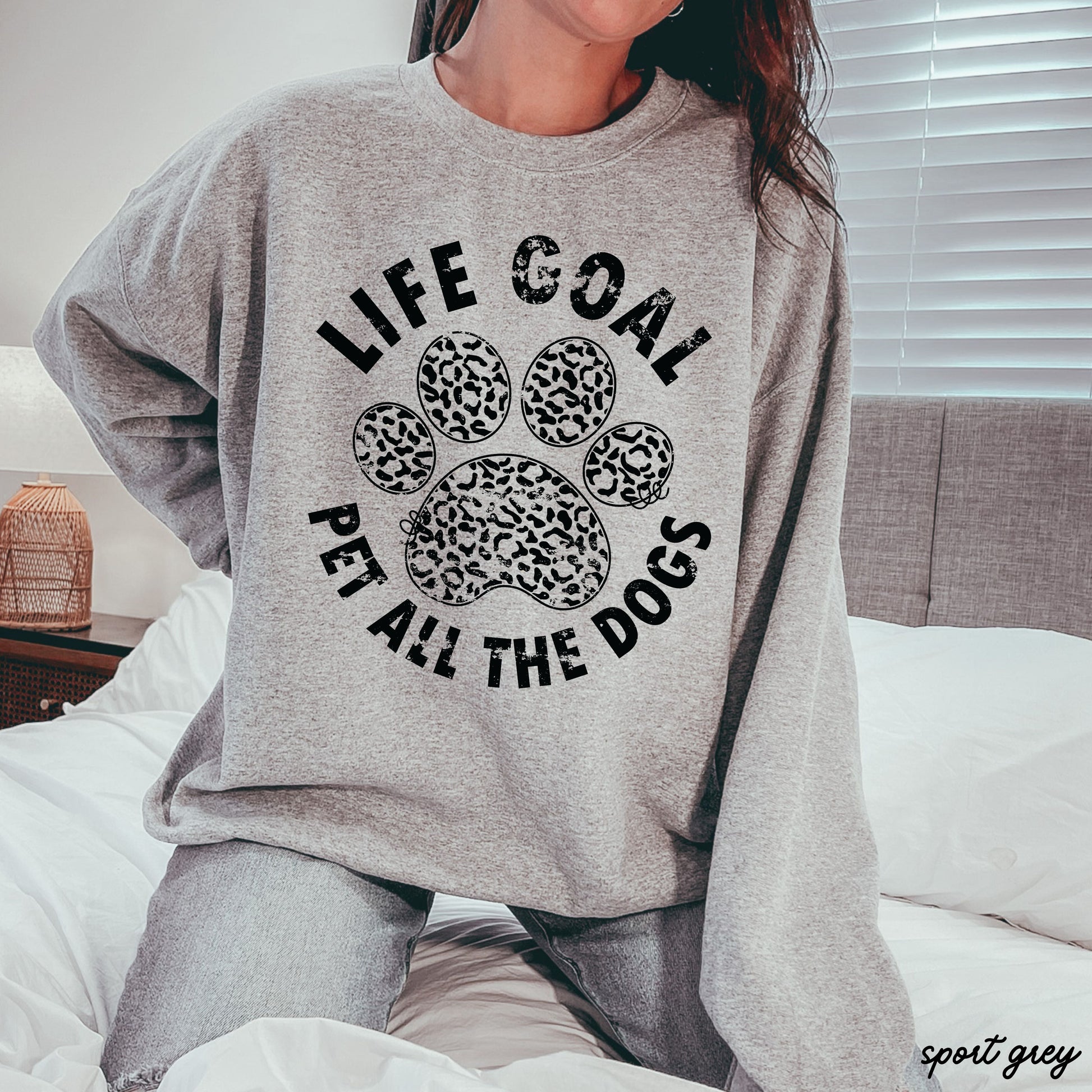Pet All The Dogs Leopard Paw Sweatshirt *9 Colors (S-3X) Chloe Vs Tank The Boutique