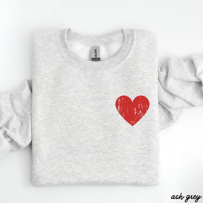 Pocket Heart Sweatshirt *6 Colors (S-3X) Chloe Vs Tank The Boutique