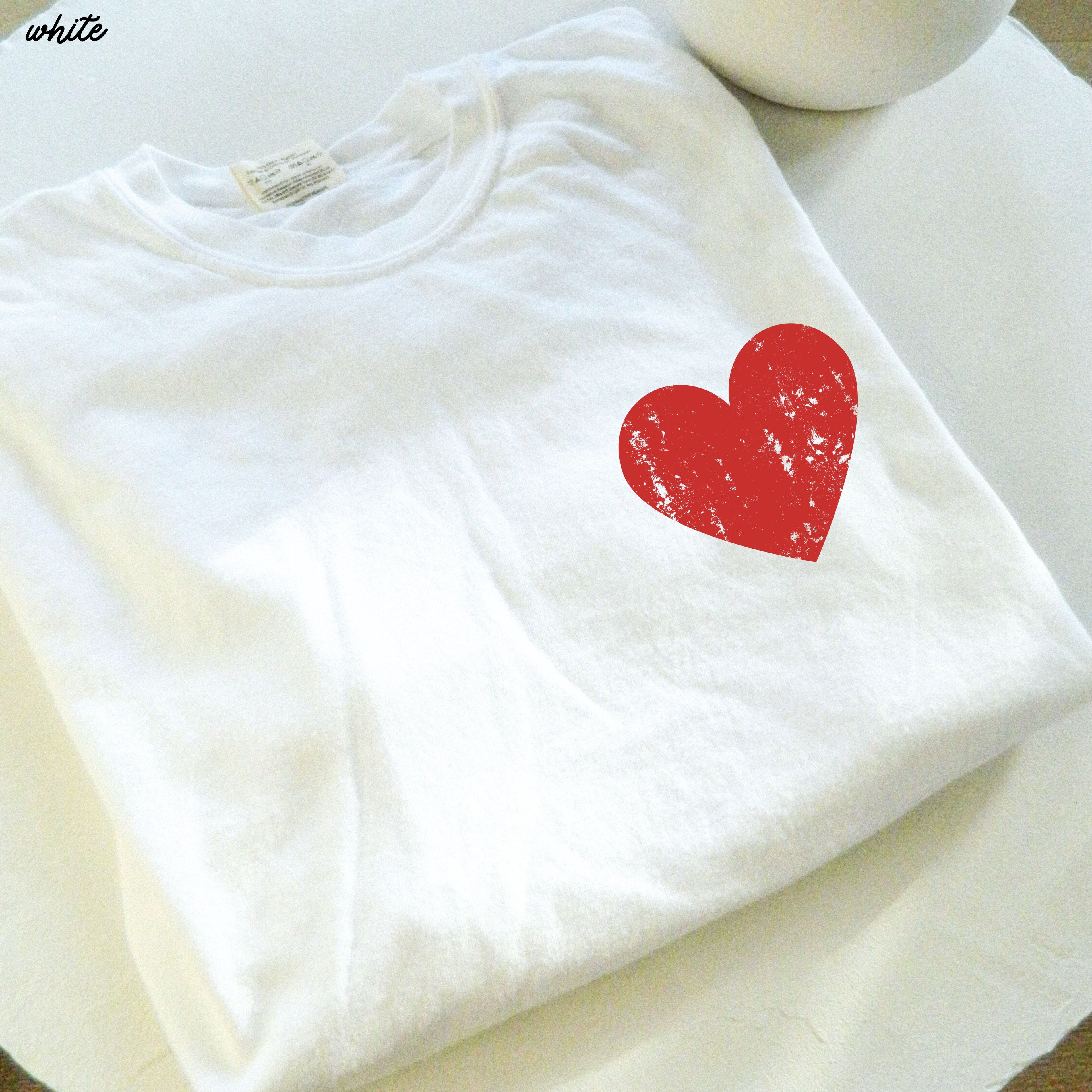 Pocket Heart Tee *7 Colors (S-3X) Chloe Vs Tank The Boutique