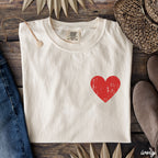 Pocket Heart Tee *7 Colors (S-3X) Chloe Vs Tank The Boutique