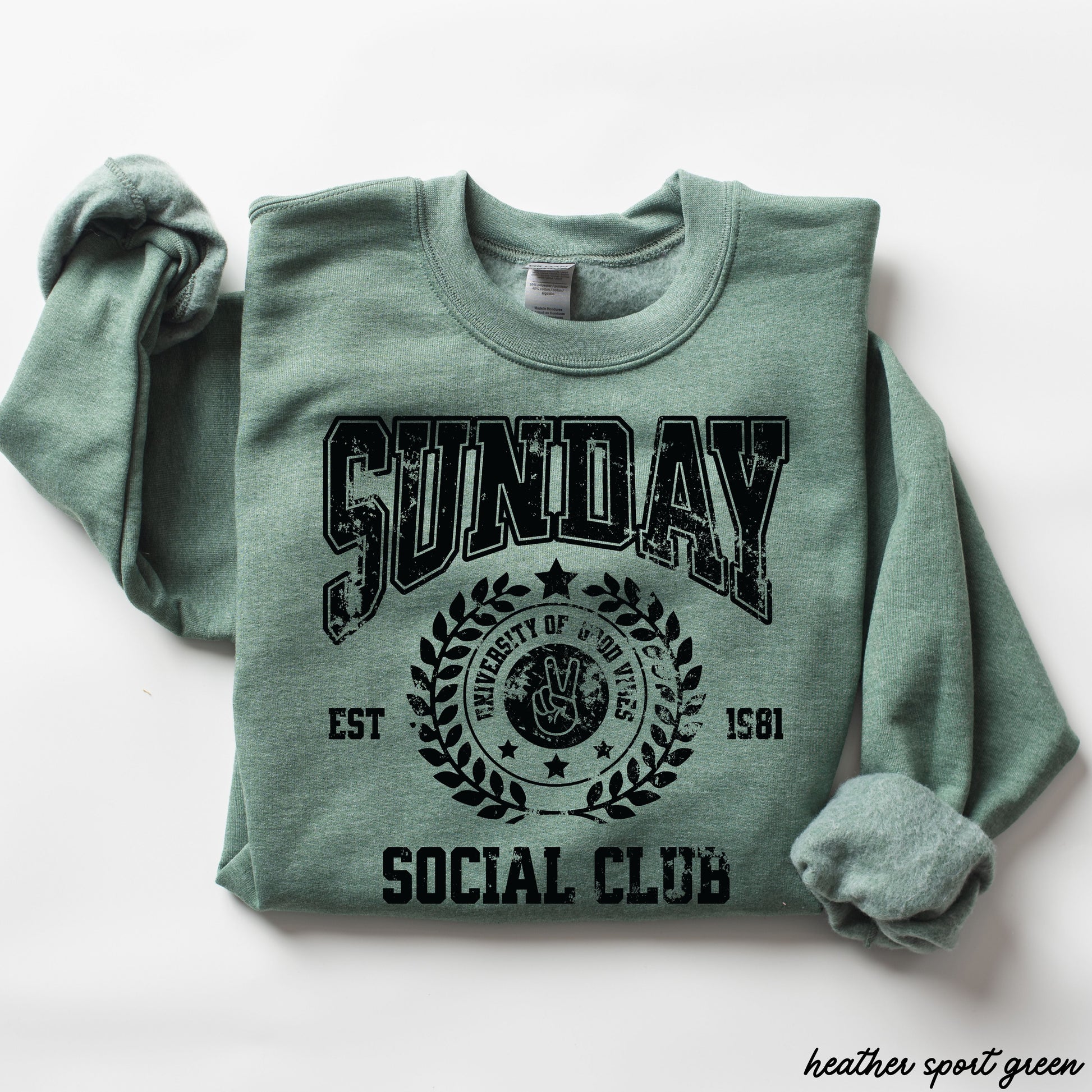 Sunday Social Sweatshirt *9 Colors (S-3X) Chloe Vs Tank The Boutique