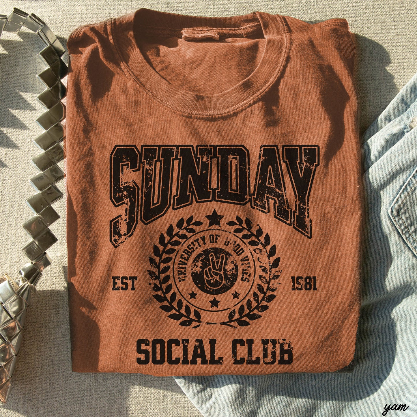 Sunday Social Club Tee *10 Colors (S-3X) Chloe Vs Tank The Boutique