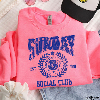 Sunday Social Sweatshirt *9 Colors (S-3X) Chloe Vs Tank The Boutique