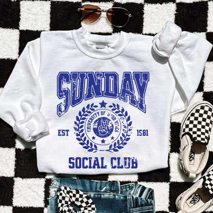 Sunday Social Sweatshirt *9 Colors (S-3X) Chloe Vs Tank The Boutique