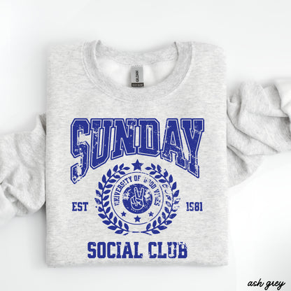 Sunday Social Sweatshirt *9 Colors (S-3X) Chloe Vs Tank The Boutique