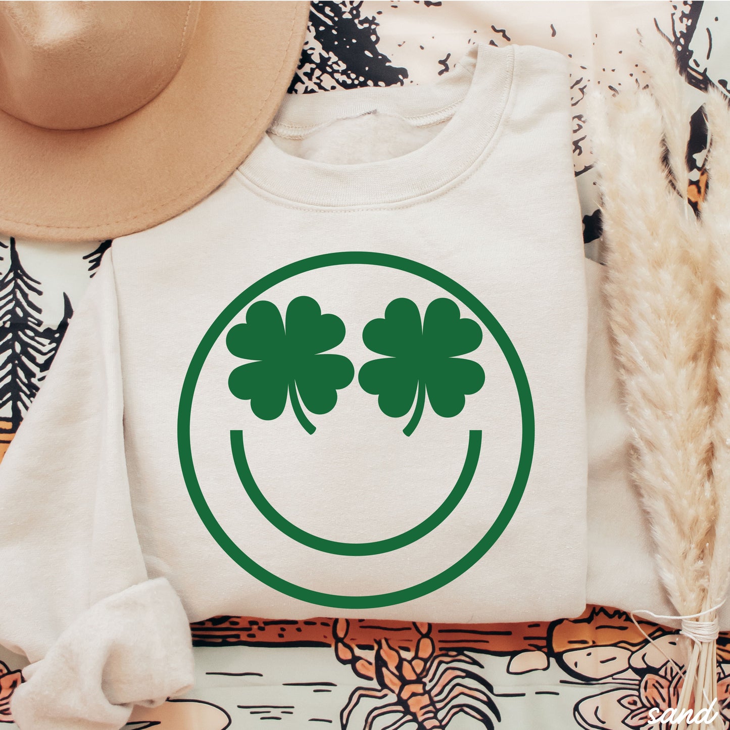 Shamrock Eyes Sweatshirt *5 Colors (S-3X) Chloe Vs Tank The Boutique