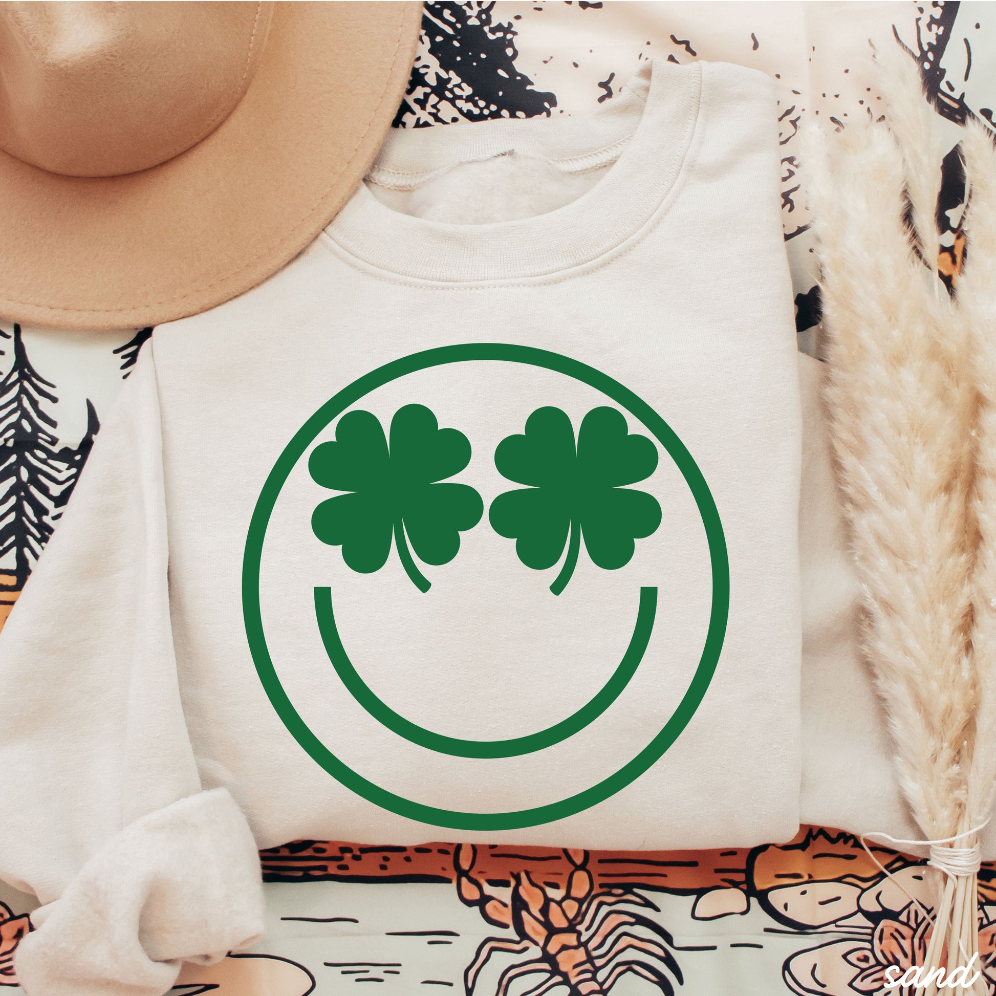 Shamrock Eyes Sweatshirt *5 Colors (S-3X) Chloe Vs Tank The Boutique