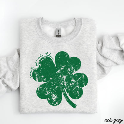 Distressed Shamrock Can't Pinch This Sweatshirt *6 Colors (S-3X) Chloe Vs Tank The Boutique