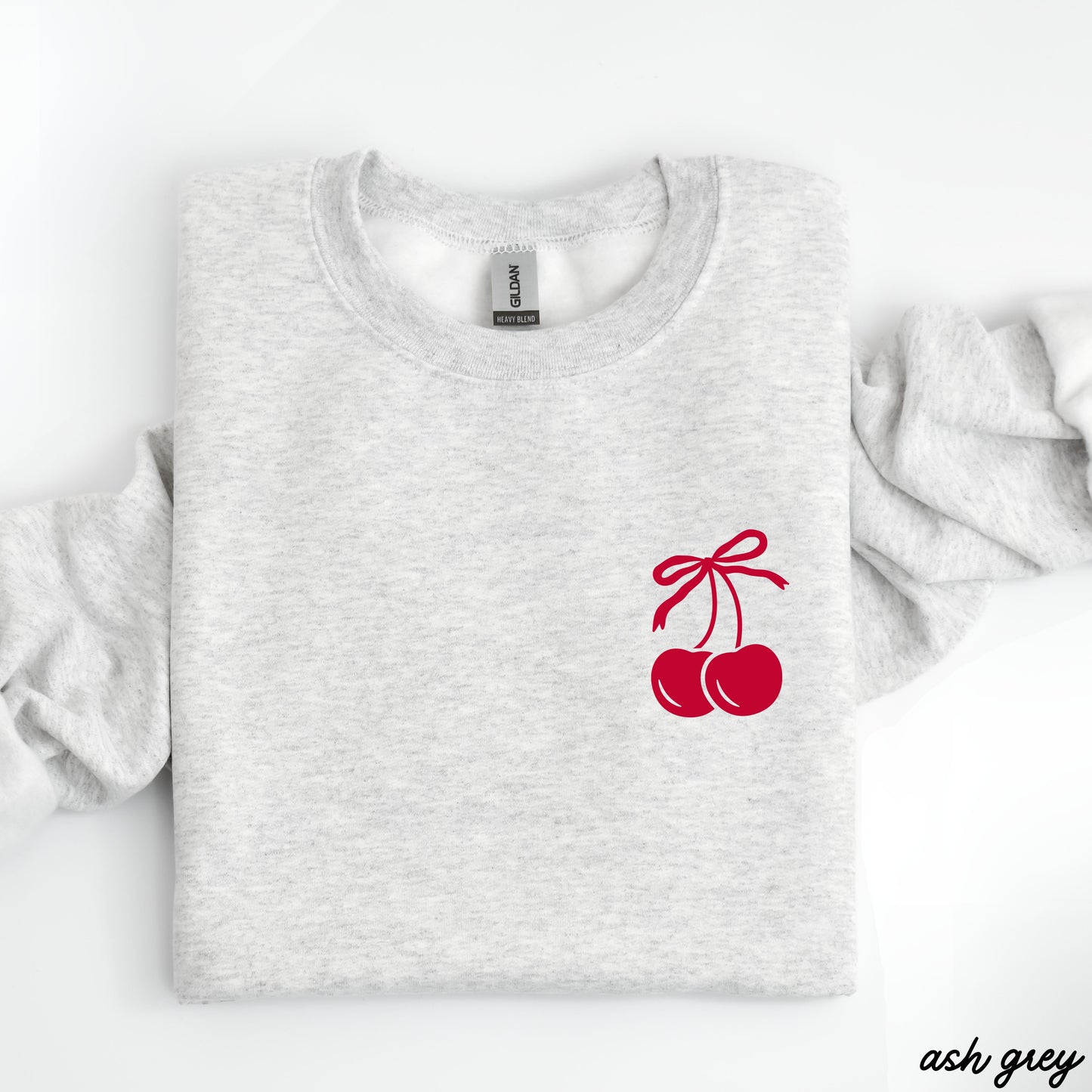 Pocket Cherry Coquette Sweatshirt *5 Colors (S-3X) Chloe Vs Tank The Boutique
