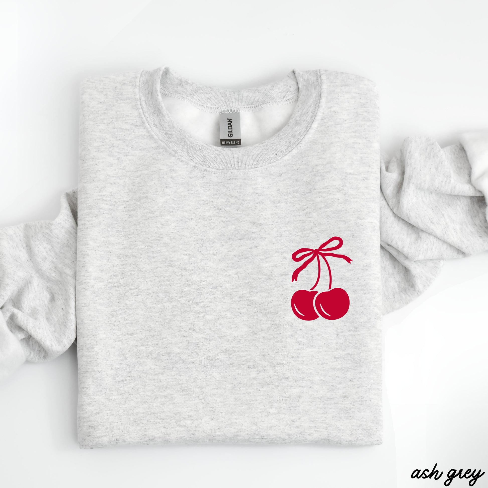 Pocket Cherry Coquette Sweatshirt *5 Colors (S-3X) Chloe Vs Tank The Boutique