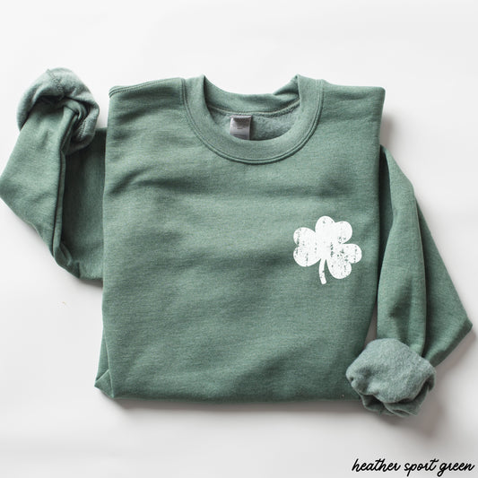 Pocket Shamrock Sweatshirt *4 Colors (S-3X) Chloe Vs Tank The Boutique