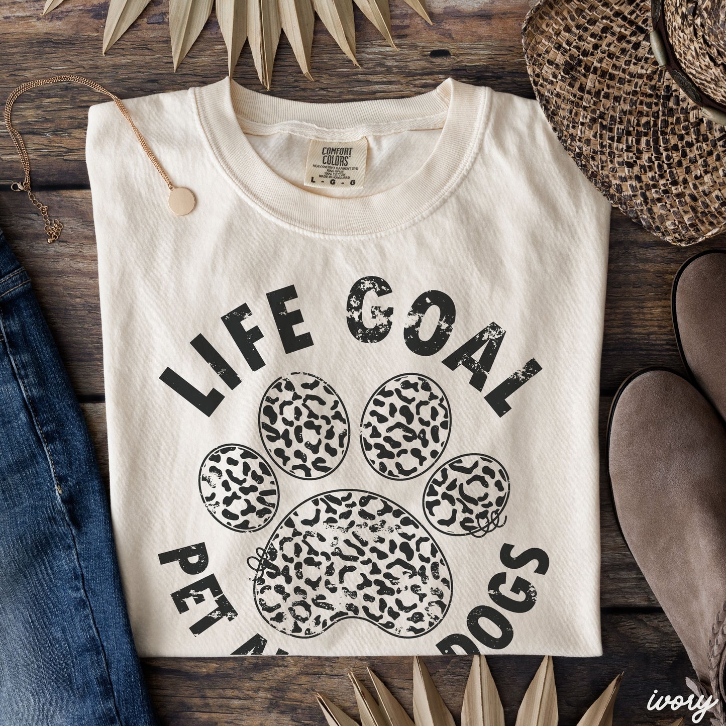 Pet All The Dogs Leopard Paw Tee *13 Colors (S-3X) Chloe Vs Tank The Boutique