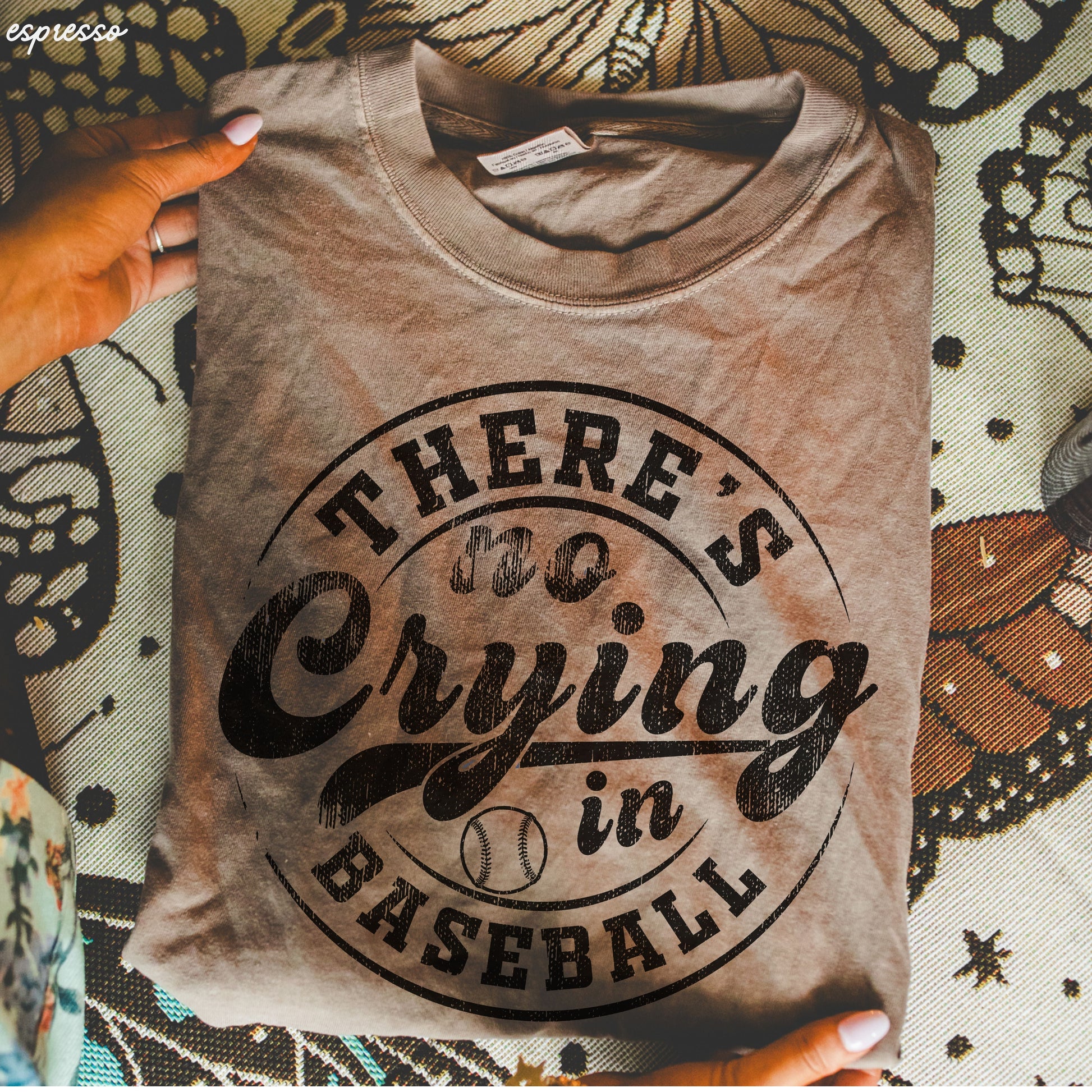 No Crying in Baseball Tee *11 Colors (S-3X) Chloe Vs Tank The Boutique