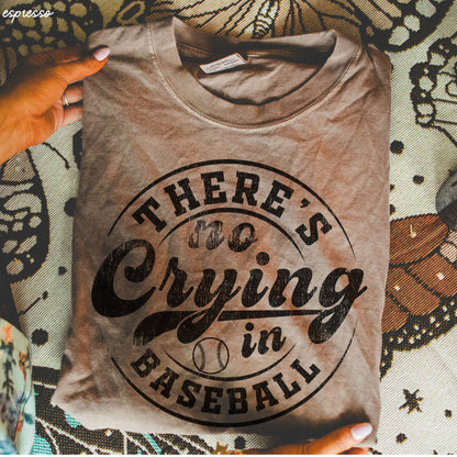 No Crying in Baseball Tee *11 Colors (S-3X) Chloe Vs Tank The Boutique