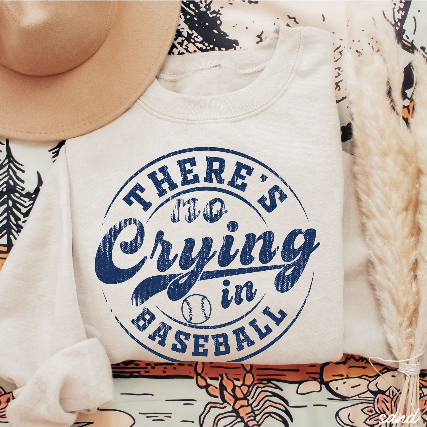 No Crying in Baseball Sweatshirt *8 Colors (S-3X) Chloe Vs Tank The Boutique