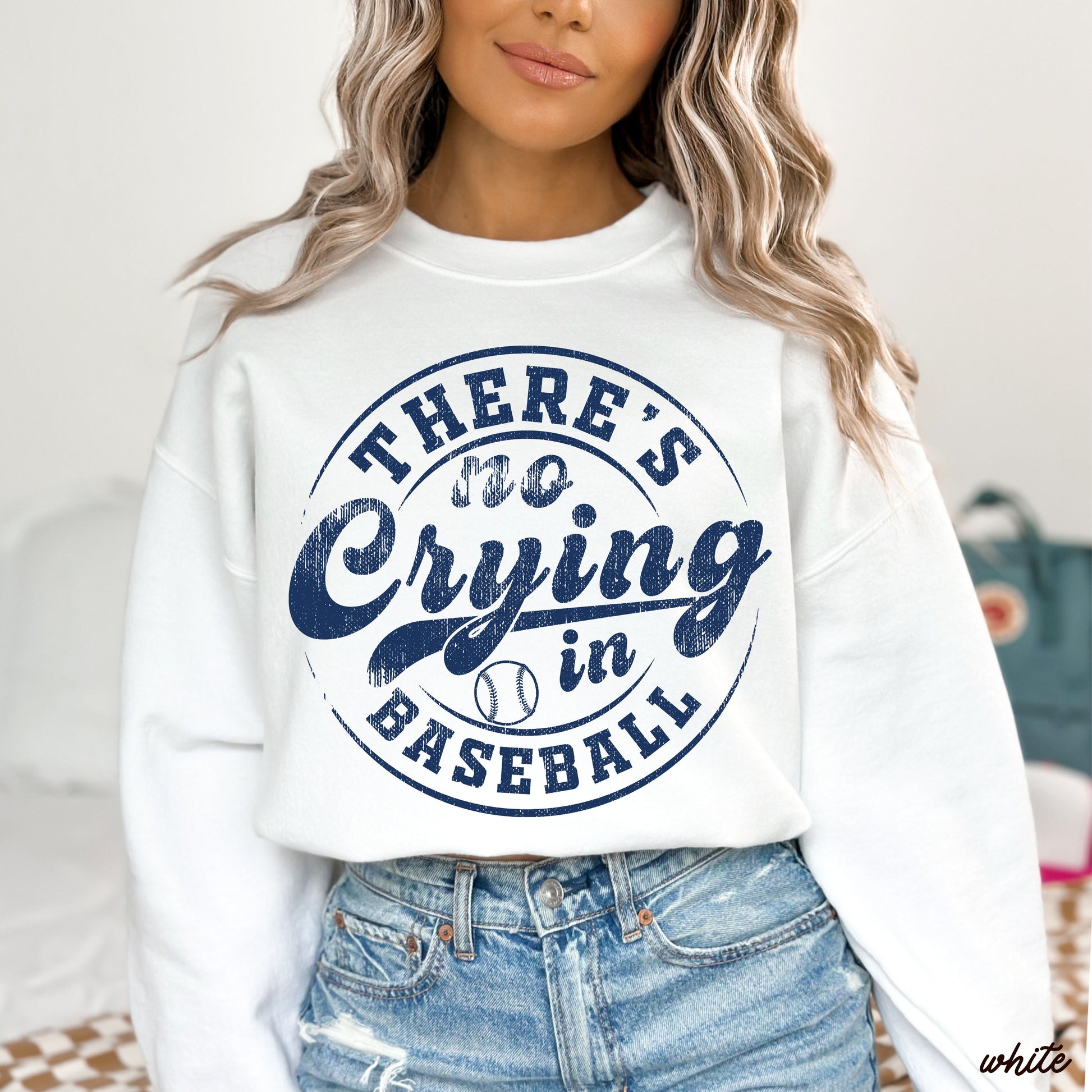 No Crying in Baseball Sweatshirt *8 Colors (S-3X) Chloe Vs Tank The Boutique