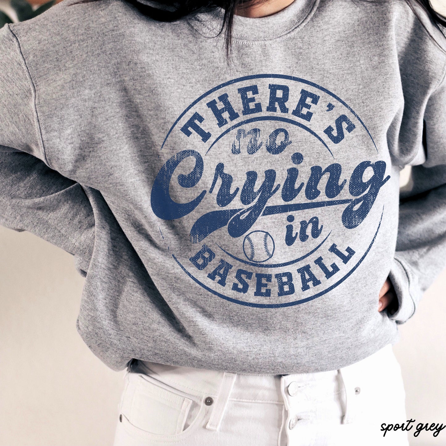 No Crying in Baseball Sweatshirt *8 Colors (S-3X) Chloe Vs Tank The Boutique