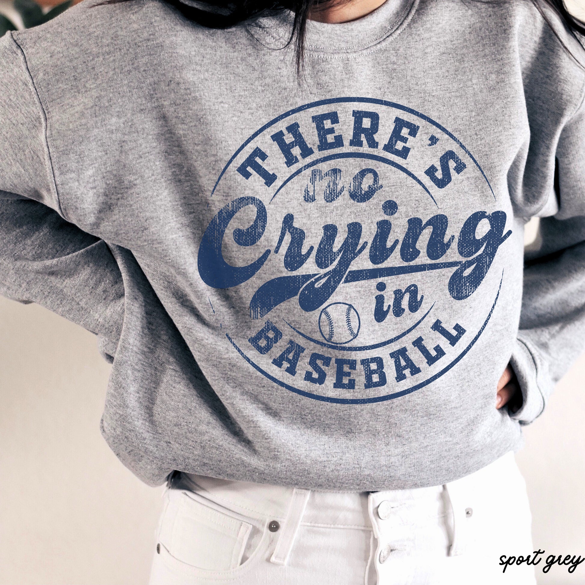 No Crying in Baseball Sweatshirt *8 Colors (S-3X) Chloe Vs Tank The Boutique