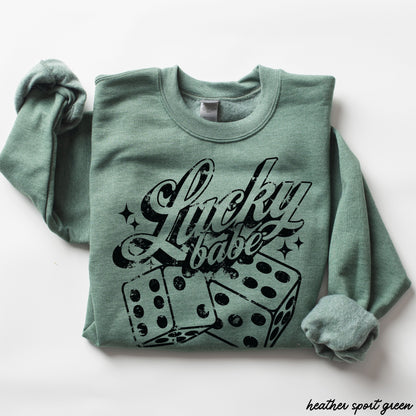 Lucky Babe Dice Sweatshirt *8 Colors (S-3X) Chloe Vs Tank The Boutique
