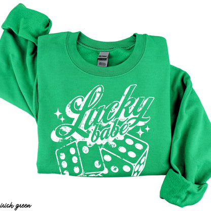 Lucky Babe Dice Sweatshirt *8 Colors (S-3X) Chloe Vs Tank The Boutique