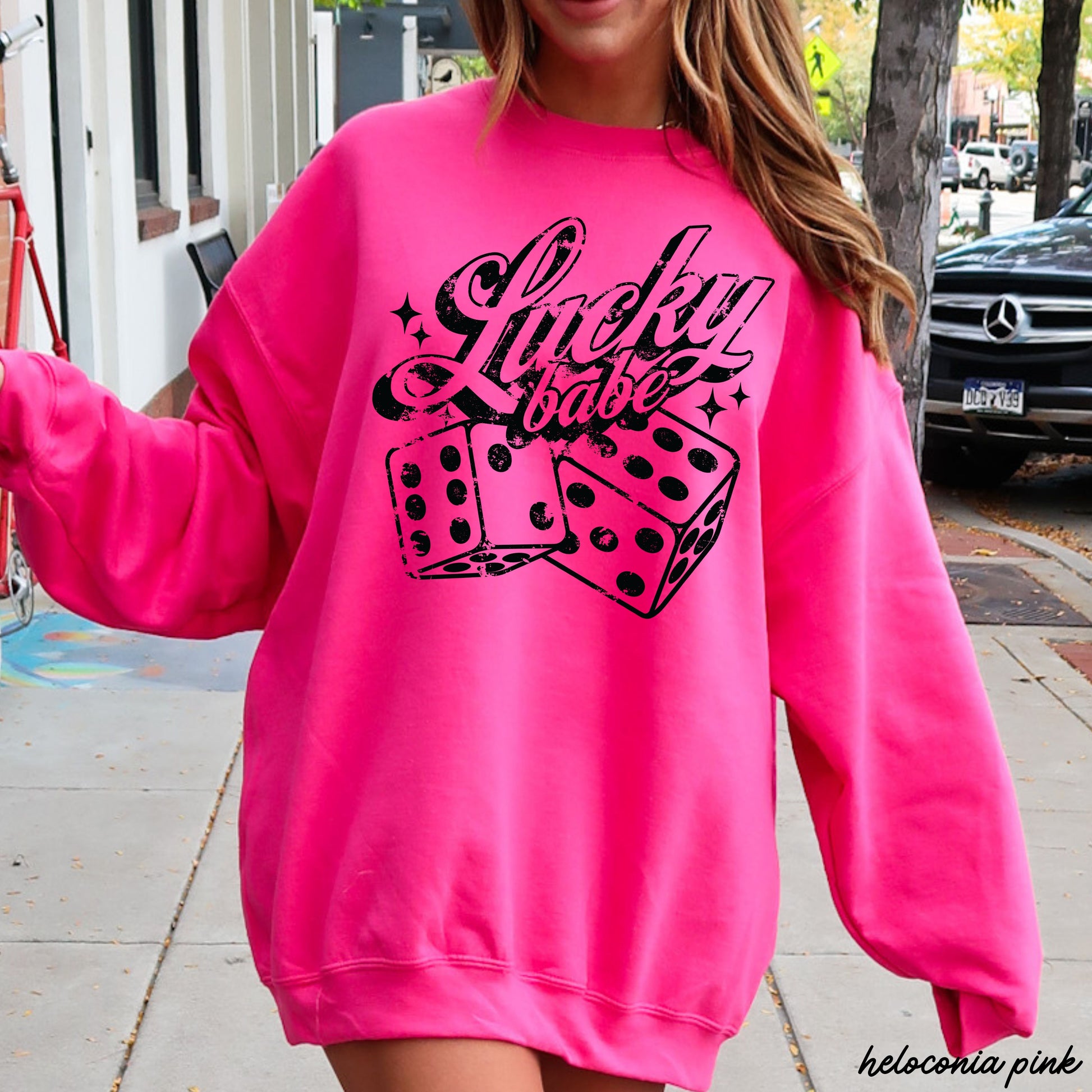 Lucky Babe Dice Sweatshirt *8 Colors (S-3X) Chloe Vs Tank The Boutique