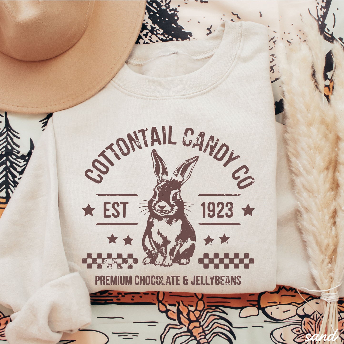Cottontail Candy Co Sweatshirt *8 Colors (S-3X) Chloe Vs Tank The Boutique