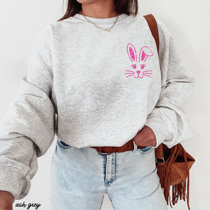 Pocket Bunny Sweatshirt *12 Colors (S-3X) Chloe Vs Tank The Boutique
