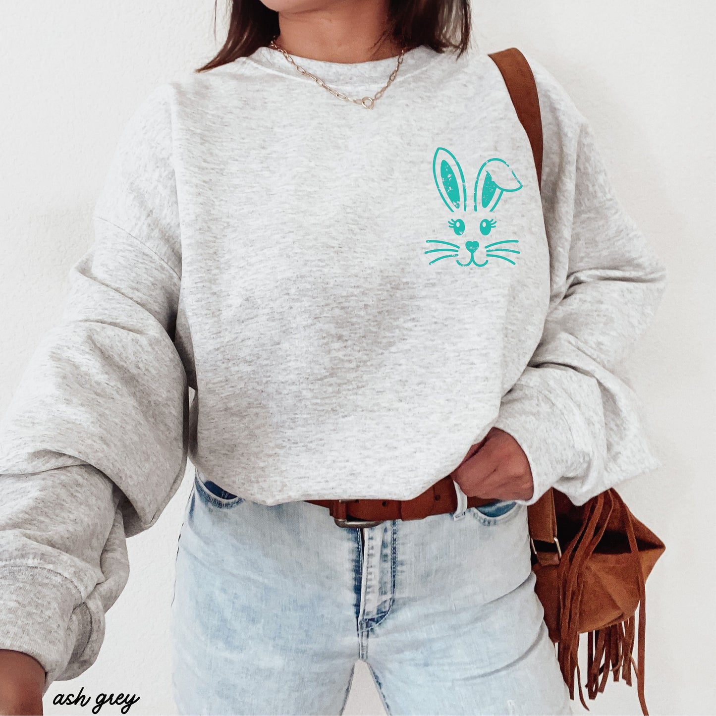 Pocket Bunny Sweatshirt *12 Colors (S-3X) Chloe Vs Tank The Boutique