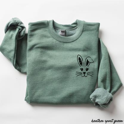 Pocket Bunny Sweatshirt *12 Colors (S-3X) Chloe Vs Tank The Boutique