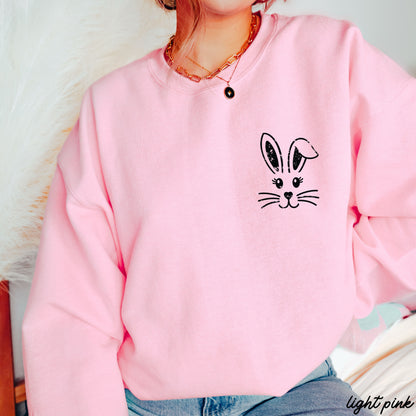 Pocket Bunny Sweatshirt *12 Colors (S-3X) Chloe Vs Tank The Boutique