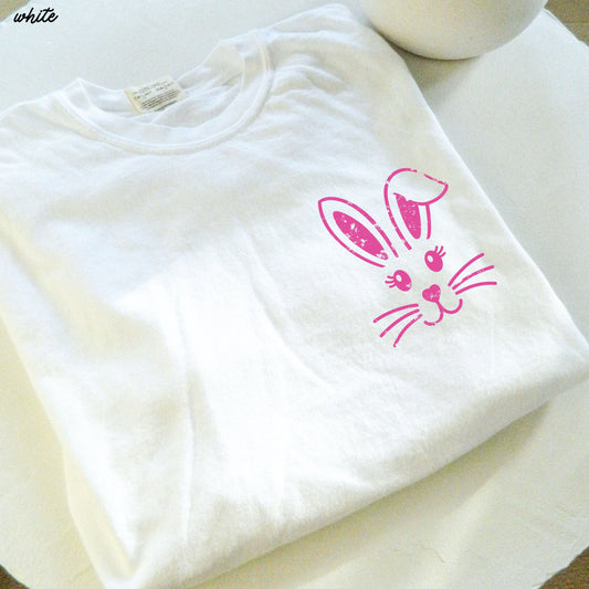 Pocket Bunny Comfort Colors Tee *15 Colors (S-3X) Chloe Vs Tank The Boutique